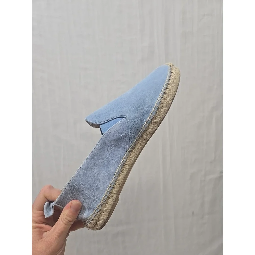 Passeggiando Ravello Women EU 41‎ US 10 Blue Suede Espadrilles Flats Shoes Spain
